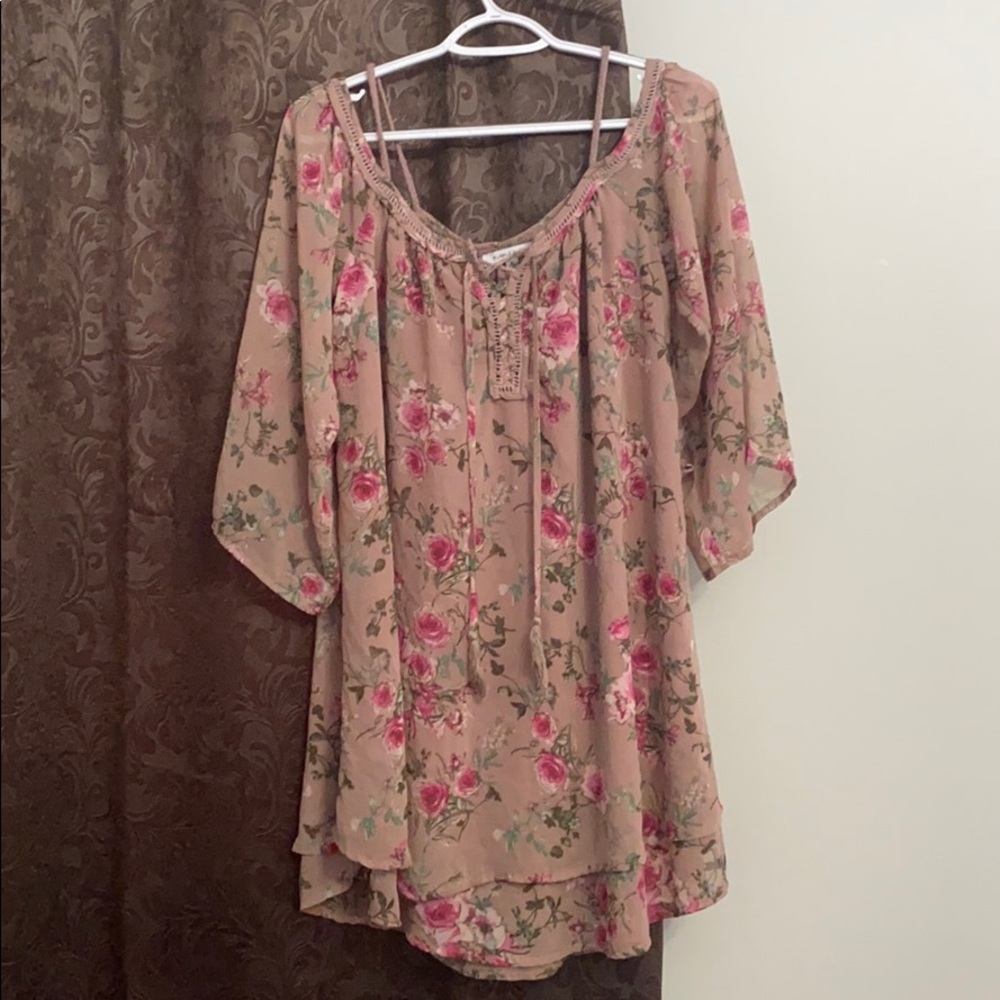 Purple flowy dress